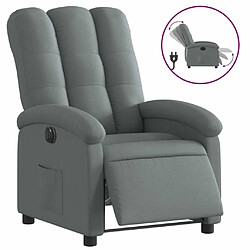 Maison Chic Fauteuil Relax pour salon, Fauteuil inclinable électrique Gris foncé Tissu -GKD86929