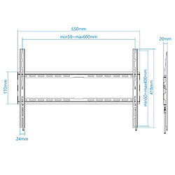 Avis Bematik Support mural pour écran de 37 à 80 45 Kg VESA jusqu'à 600x400 mm