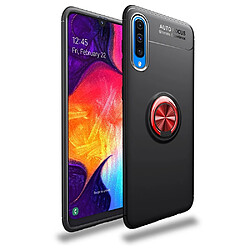 Wewoo Coque Souple TPU Antichoc pour Galaxy A50 avec support invisible Noir Rouge