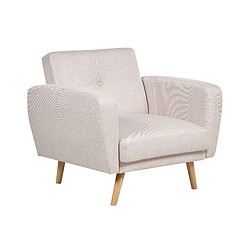 Beliani Fauteuil FLORLI Tissu Beige clair