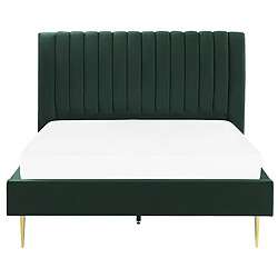 Acheter Beliani Lit double en velours vert 140 x 200 cm MARVILLE