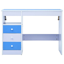 Avis Helloshop26 Bureau table poste de travail meuble d'ordinateur informatique étude pour enfants Inclinable Bleu et bleu 02_0023932