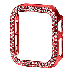 Coque en TPU décor strass, anti-rayures, rouge pour votre Apple Watch Series 6/5/4/SE 44mm