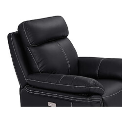 Acheter Vente-Unique Fauteuil relax électrique en cuir ISIRIS - Noir