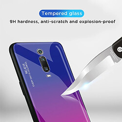 Avis Wewoo Coque Pour Xiaomi Redmi K20 / K20 Pro / Mi 9T / Mi 9T Gradient Color Glass Case Sky Blue