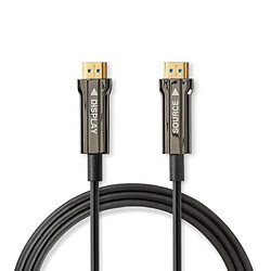 NEDIS Câble HDMI Optique Actif à Ultra Haute Vitesse Ethernet HDMI™ Connecteur HDMI™ Connecteur 8K 60Hz 48 Gbps 75.0 m Rond PVC Noir