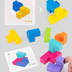 Avis Universal Jouets en bois Tetris 3D Puzzle Cube Puzzle Puzzle Educatif Cerveau Trailer Jeux Jouets