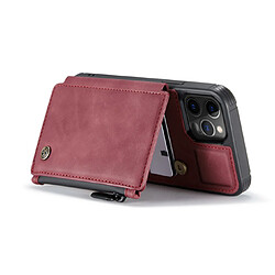 F52 Rétro Carte Zipper Case Coque Téléphone Couvercle arrière Porte-cartes de protection pour iPhone 12 6,1 pouces