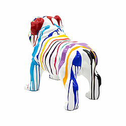 Statuette Silhouette Décorative Chien Bulldog Taille M Kuatéh Thor en Polyrésine 61x32x38 cm Multicolore