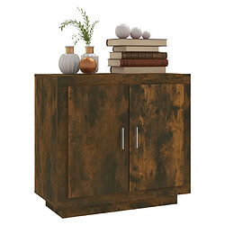 Acheter Maison Chic Commode Buffet - Meuble de rangement Chêne fumé 80x40x75 cm Bois d'ingénierie -GKD37564