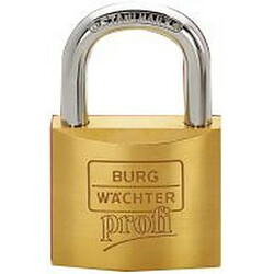 BURG-WÄCHTER Cadenas en laiton professionnel, Taille : 30, Epaisseur de l'étrier 5 mm, Hauteur intérieure de l'étrier 17,5 mm