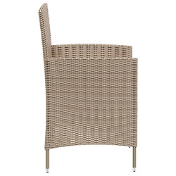 Acheter Maison Chic Lot de 4 Chaises de jardin,Fauteuil d'extérieur avec coussins Résine tressée Beige -MN22535