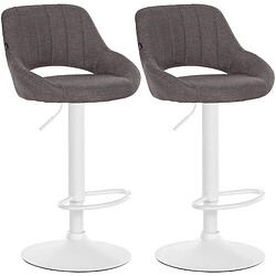 Non Lot de 2 tabourets de bar Milet tissu W