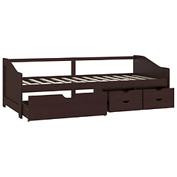 Avis vidaXL Lit de repos 3 places sans matelas Bois de pin massif 90x200 cm