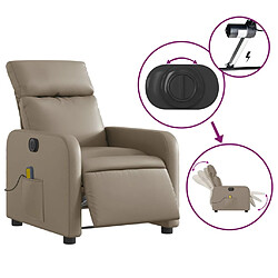 Acheter vidaXL Fauteuil de massage inclinable électrique cappuccino similicuir