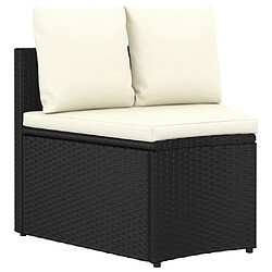 Acheter Maison Chic Salon de jardin 5 pcs + coussins - Mobilier/Meubles de jardin - Table et chaises d'extérieur Résine tressée Noir -MN22167