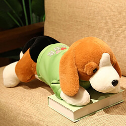 Acheter Universal 60 cm peluche kawaii chien peluche couché beagle chiot avec vêtements oreiller doux mignon animal poupée bébé fille cadeau d'anniversaire | Peluche animaux