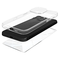 Mayaxess Pack Protection pour iPhone 16 Pro Coque Souple et Verre Trempé Transparent