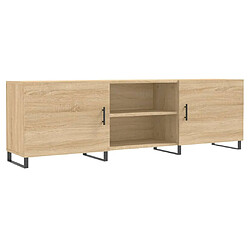 Maison Chic Meuble TV scandinave - Banc TV pour salon chêne sonoma 150x30x50 cm bois d'ingénierie -MN86541