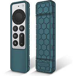 SANAG Coque Pour Telecommande Apple Tv 4K / Hd Siri Remote 2022 2021(3Ème Et 2Ème Generation) \U2013 Etui En Silicone Legère Antiderapante Resistante Aux Chocs, Cyan Fonce