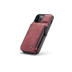 F52 Rétro Carte Zipper Case Coque Téléphone Couvercle arrière Porte-cartes de protection pour iPhone 12 6,1 pouces