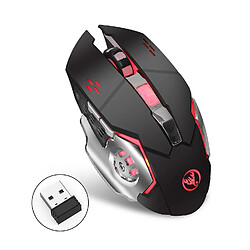 Universal M70 2,4 GHz 2400DPI Souris de jeu rechargeable sans fil Ergonomic Optical Mouse Black