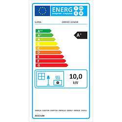 Poêle à granulés de bois 10kw noir - orphee 10 noir - SUPRA