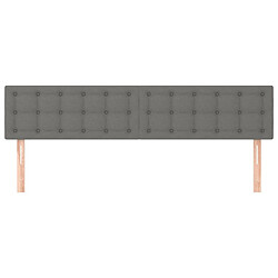 Avis Maison Chic Lot de 2 Têtes de lit design pour chambre - Décoration de lit Gris foncé 100x5x78/88 cm Tissu -MN44561