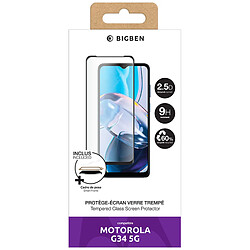 Protège écran 2.5D en Verre trempé pour Motorola G34 5G + SmartFrame™ Bigben