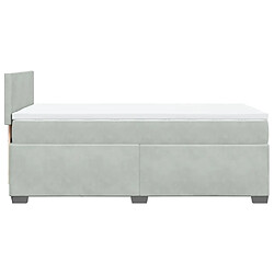 Acheter Vidaxl Sommier à lattes de lit et matelas Gris clair 80x200 cm Velours