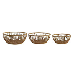 Set de basket DKD Home Decor Rotin Tropical (42 x 42 x 16 cm)