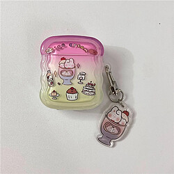 GUPBOO Airpods Coque Housse Étui Protecteur Compatible pour AirPods 3-Style coréen ins mignonne petite fille lapin