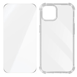 Avizar Coque pour iPhone 15 Coins Renforcés Antichoc + Verre Trempé 9H Transparent