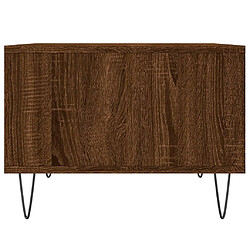 Maison Chic Table basse,Table Console Table d'appoint, Table pour salon Chêne marron 60x50x36,5 cm Bois d'ingénierie -MN24952 pas cher