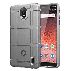 Wewoo Coque Souple Housse de protection en silicone antichoc Rugged Shield Full Coverage pour Nokia 1 Plus Gris