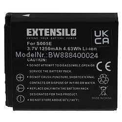 Vhbw EXTENSILO Batterie remplacement pour Ricoh DB-60 pour appareil photo, reflex numérique (1250mAh, 3,7V, Li-ion)