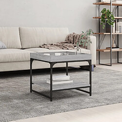 ComfortXL Table Basse Sonoma Gris 49,5x49,5x45 Cm Bois D'ingénierie