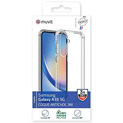 Avis Muvit Coque de Protection pour Samsung Galaxy A35 5G Renforcée 3M Transparent