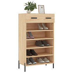 Avis Maison Chic Armoire à Chaussures,Meuble de Rangement à Chaussures chêne sonoma 60x35x105cm bois d'ingénierie -MN48113