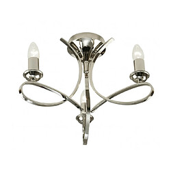 Interiors 1900 Plafonnier 3 ampoules Penn, nickel poli