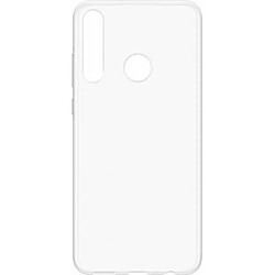 Huawei Coque pour Huawei Y6P Semi-rigide et Souple en Silicone Transparent