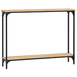 Maison Chic Table console | Meuble d'entrée | Table d'appoint chêne sonoma 100x22,5x75 cm bois d'ingénierie -GKD77182