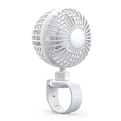 JJBRDZ - Ventilateur Bébé Boucle Rechargeable Portable Anti-Moustique Portable Mini USB Voiture Silencieuse Pour Enfants Spécial Anti-Pincement Blanc