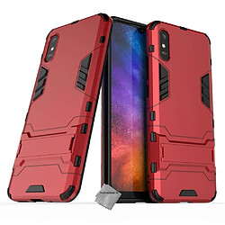 Htdmobiles Coque rigide anti choc pour Xiaomi Redmi 9A + film ecran - ROUGE