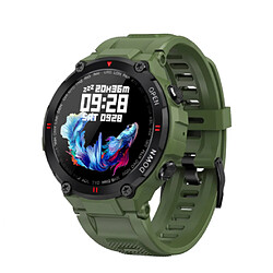 Smartwatch k22 cadran vert no bracelet en caoutchouc smartwatch