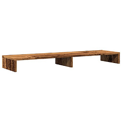 vidaXL Support de moniteur vieux bois 100x27x10 cm bois d'ingénierie