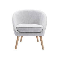 Vente-Unique Fauteuil en tissu gris clair LINDALE