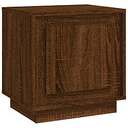 vidaXL Table de chevet chêne marron 44x35x45 cm bois d'ingénierie