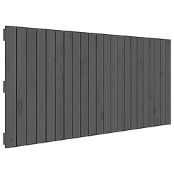 vidaXL Tête de lit murale Gris 140x3x60 cm Bois massif de pin