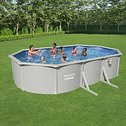 Piscine Démontable Ovale avec Parois en Acier Renforcé Bestway Hydrium 610x360x120 cm avec Épurateur Pompe à Sable de 5.678 L/h